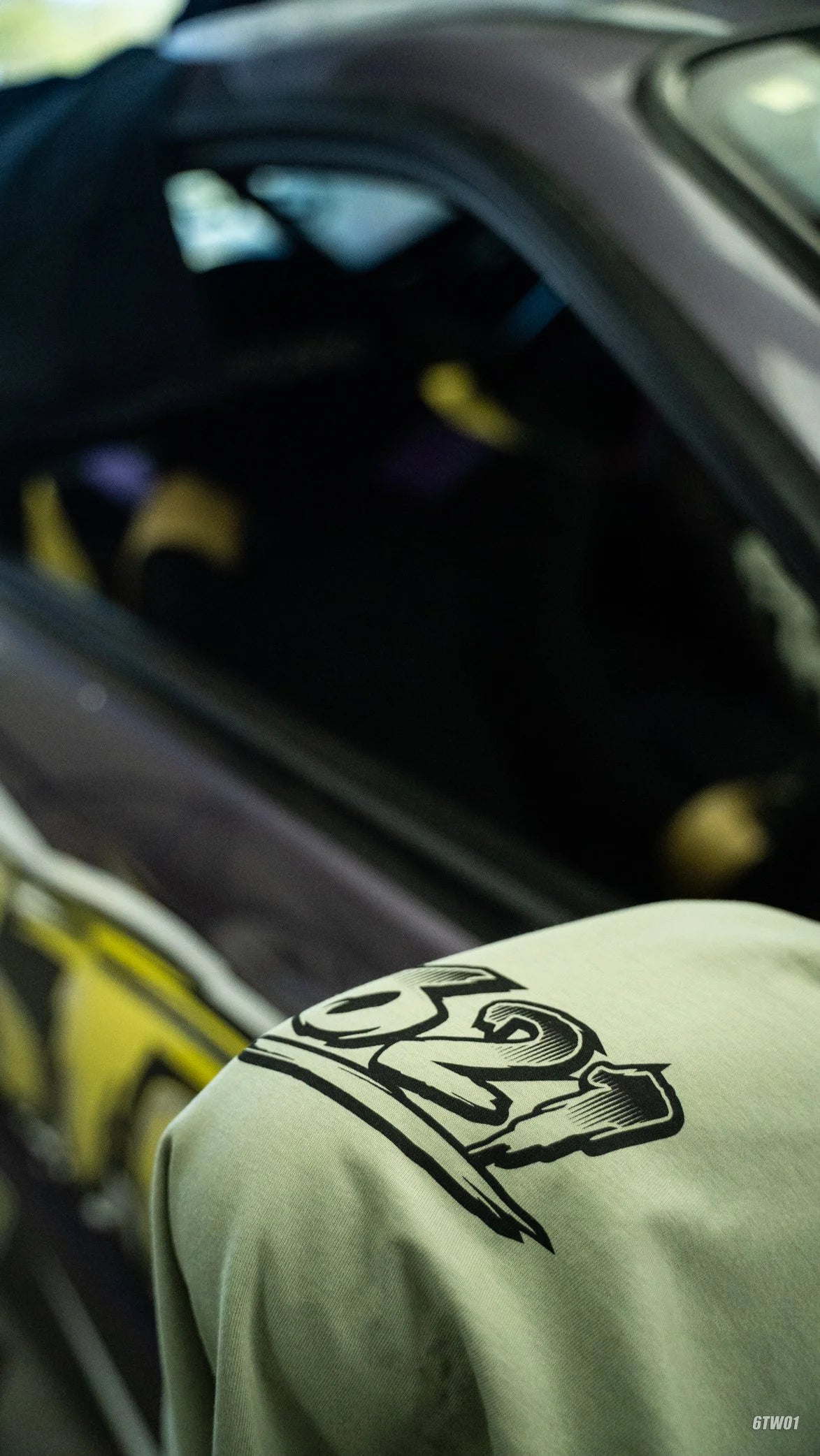 6TWO1 T Shirt Khaki Green with Black Logos (BACK PRINT!)