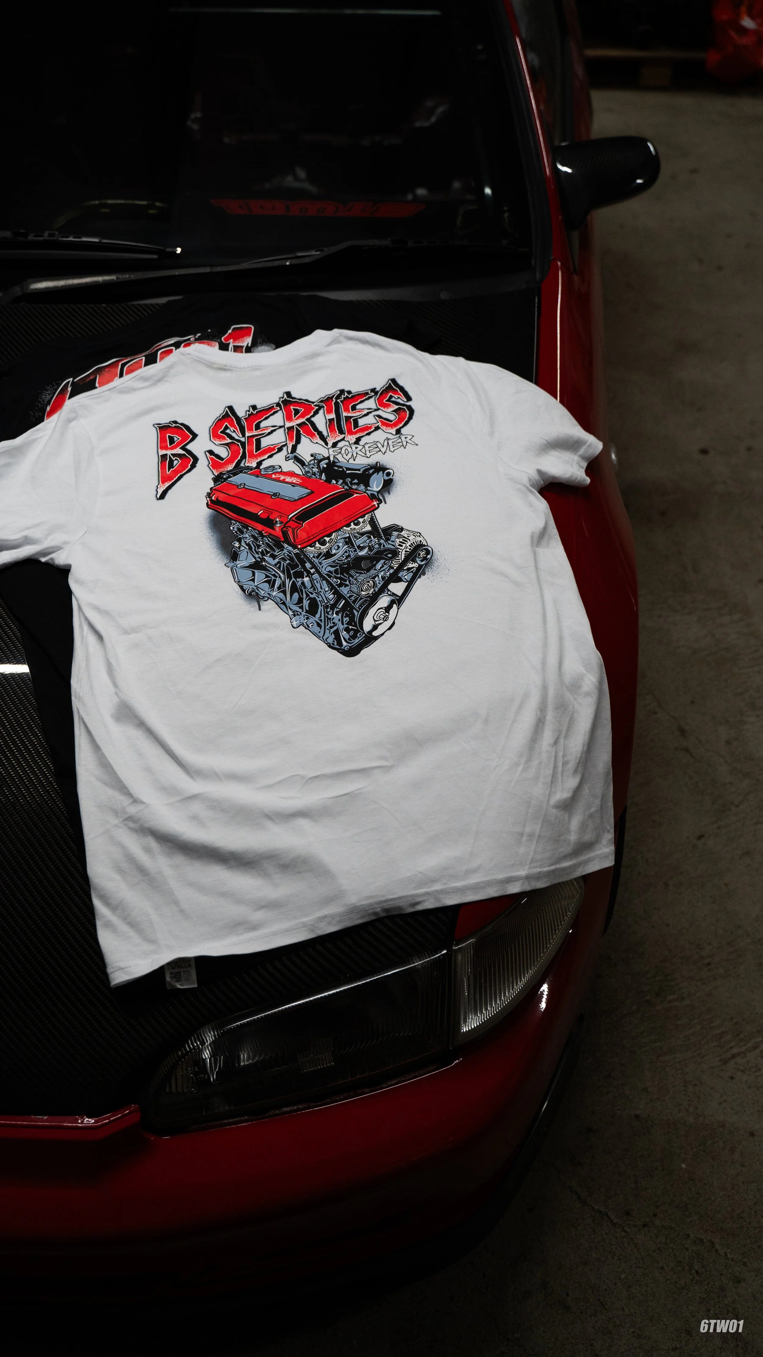B SERIES FOREVER T Shirt WHITE Honda B Series T-Shirt | JDM Car Enthusiast Clothing | 6TWO1