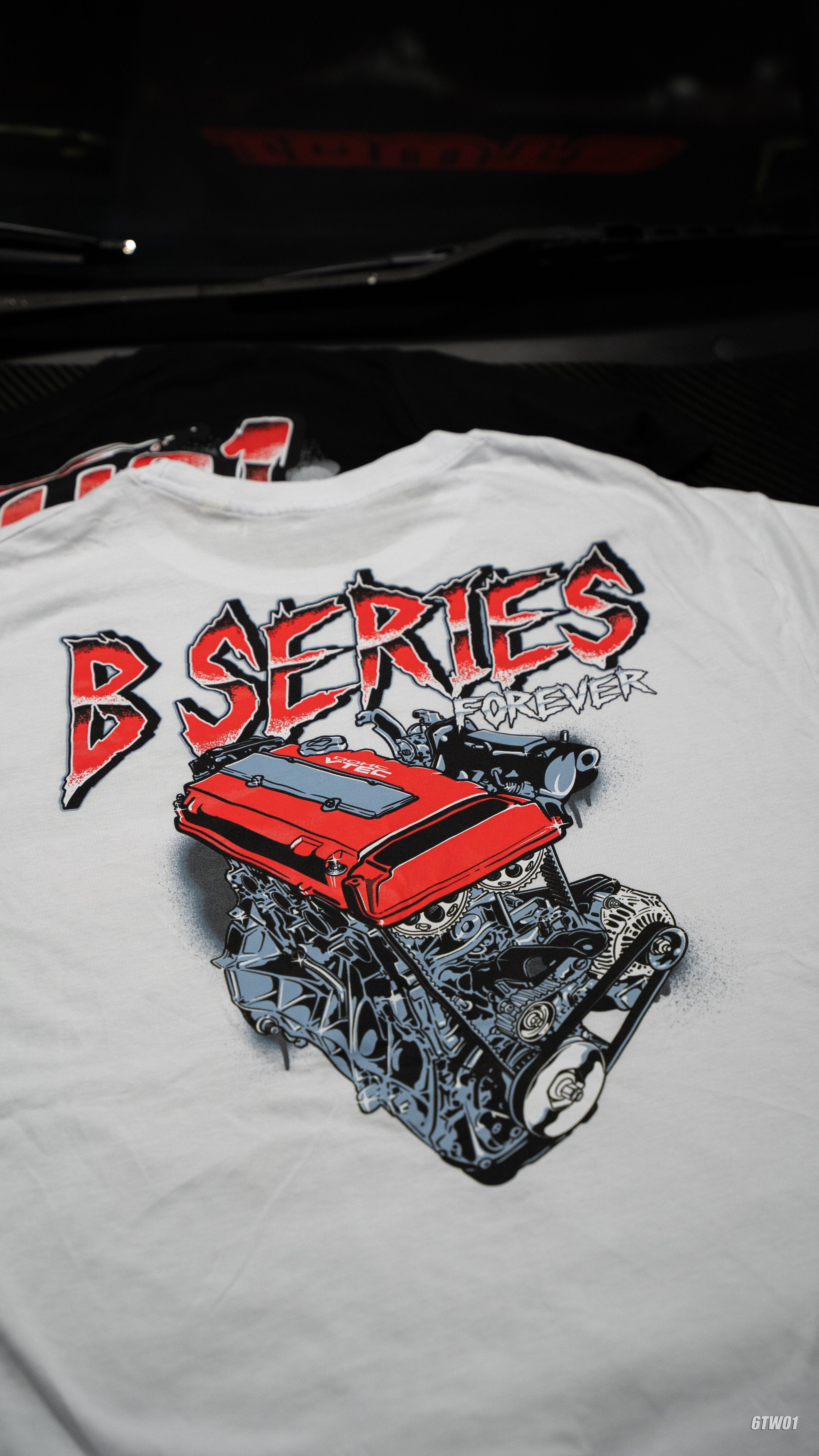 B SERIES FOREVER T Shirt WHITE Honda B Series T-Shirt | JDM Car Enthusiast Clothing | 6TWO1