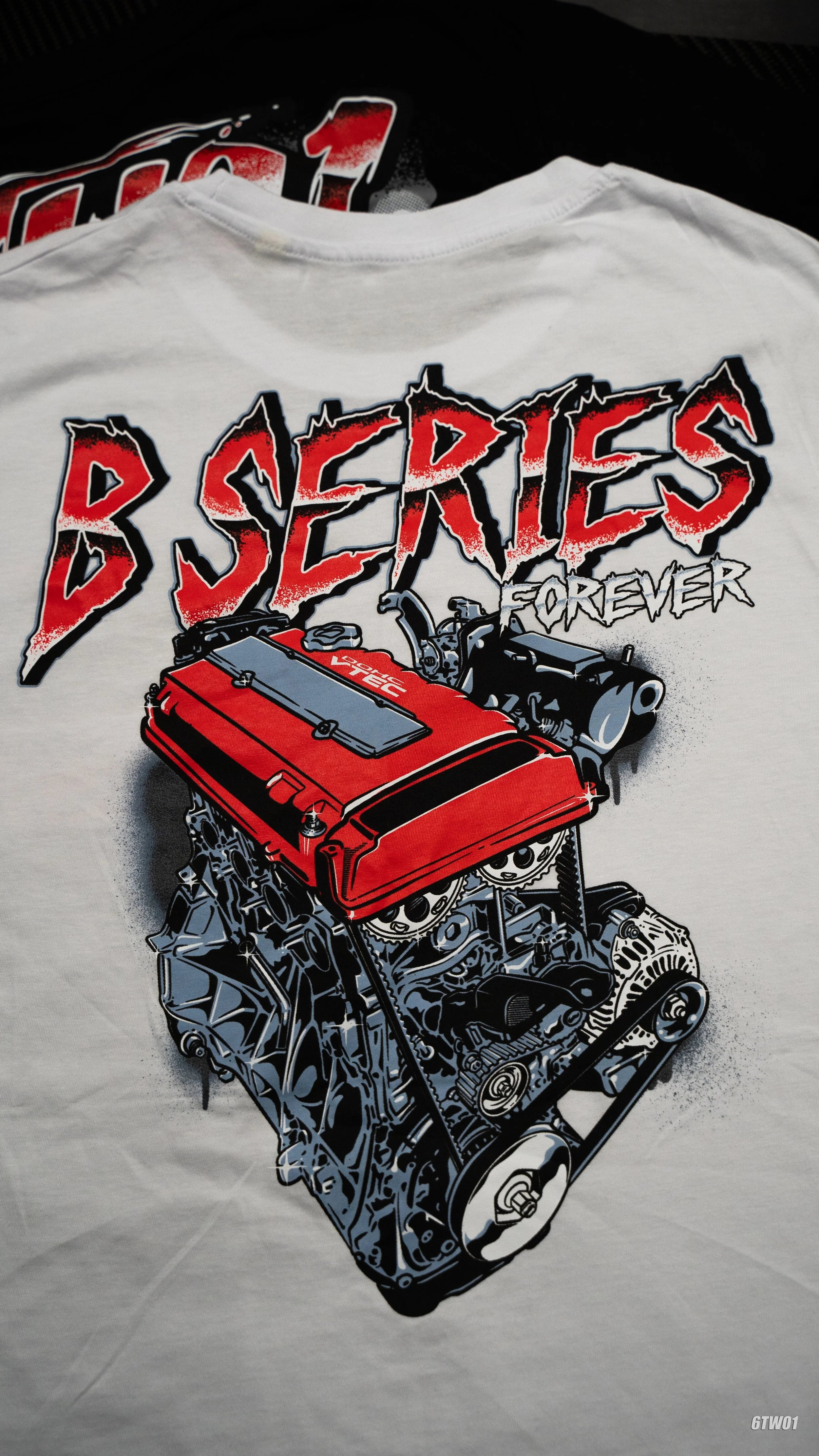 B SERIES FOREVER T Shirt WHITE Honda B Series T-Shirt | JDM Car Enthusiast Clothing | 6TWO1
