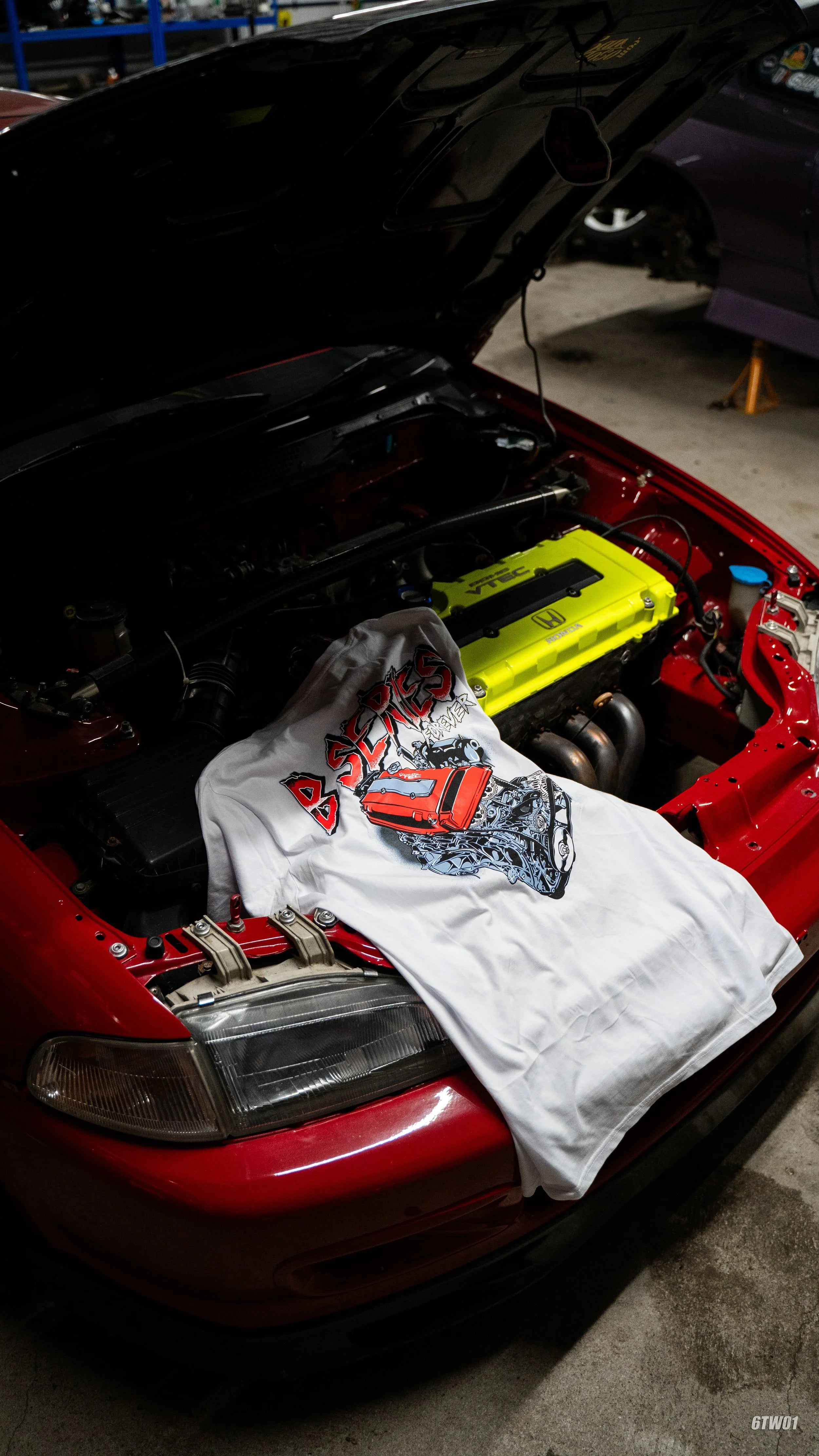 B SERIES FOREVER T Shirt WHITE Honda B Series T-Shirt | JDM Car Enthusiast Clothing | 6TWO1