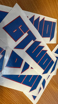 BLUE OVER RED BLADE DECAL // LIMITED EDITION