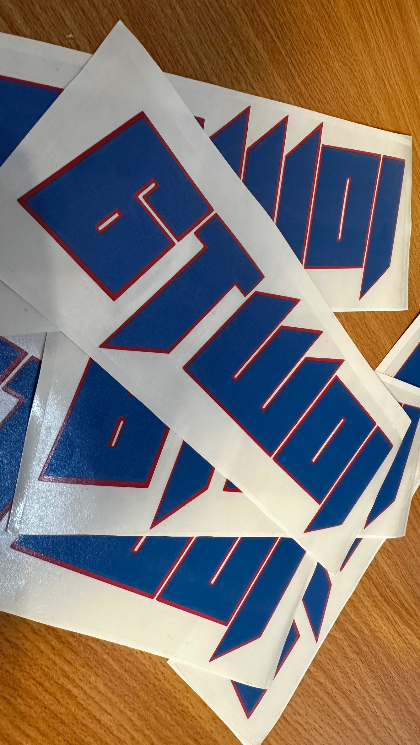 BLUE OVER RED BLADE DECAL // LIMITED EDITION